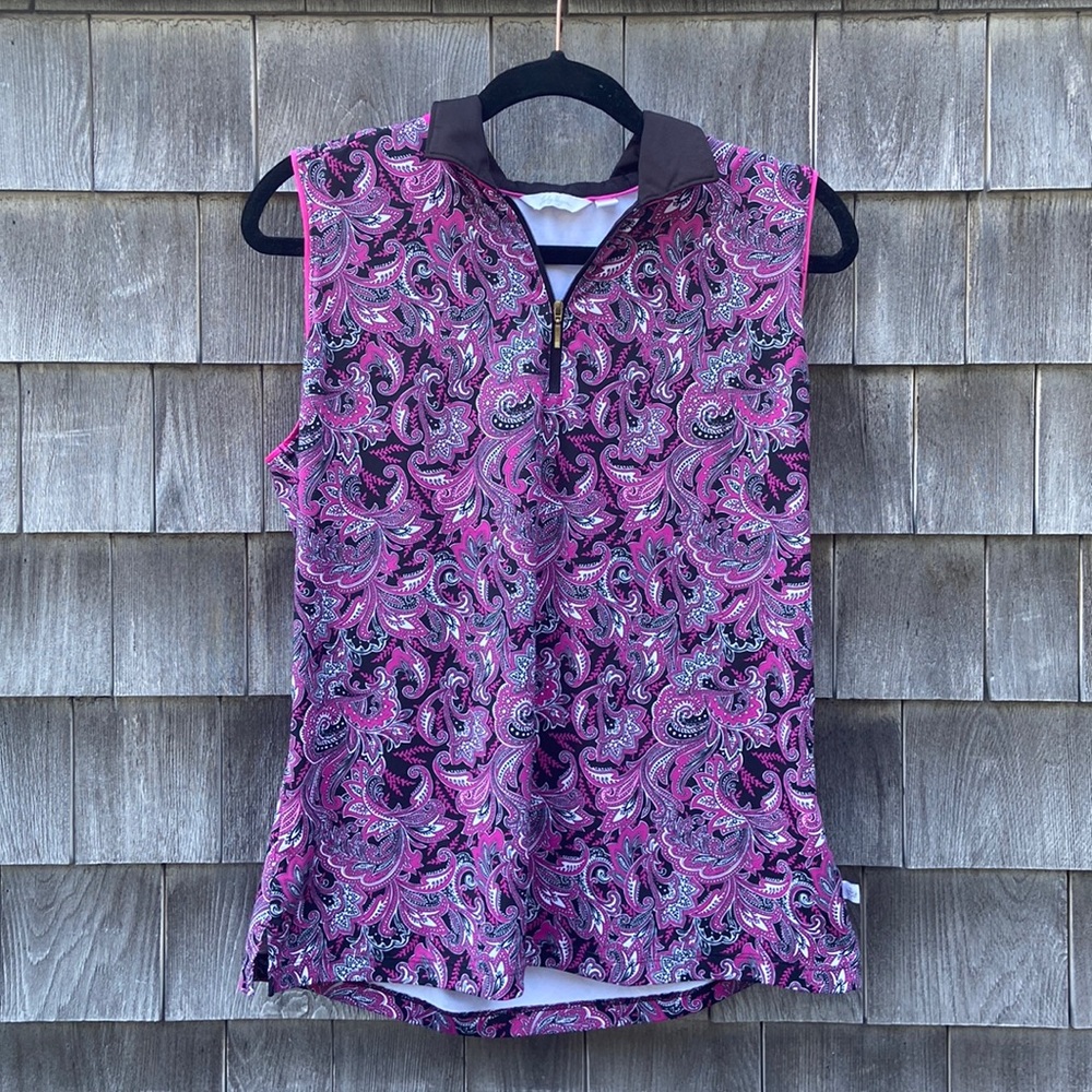 Lady Hagen half zip golf tank size small